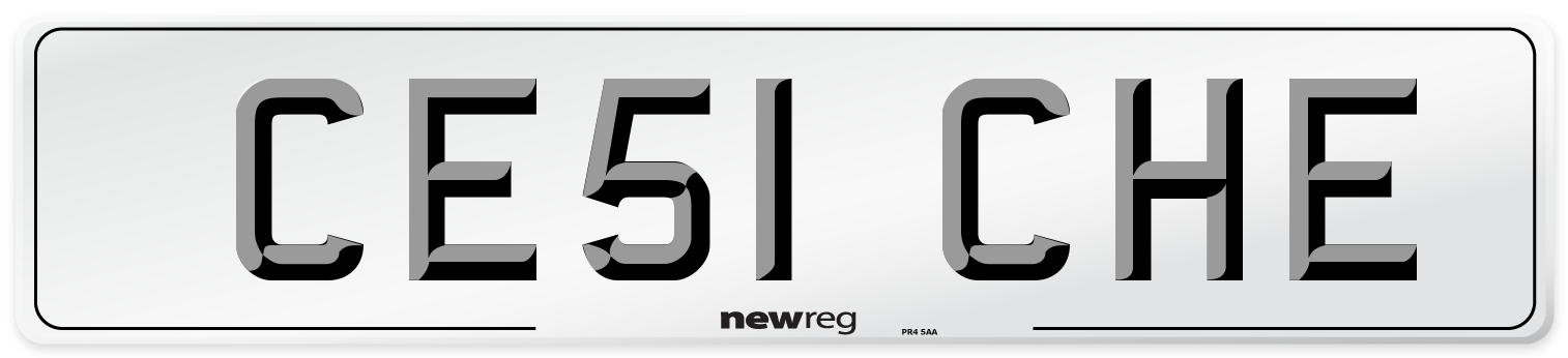 CE51 CHE Number Plate from New Reg